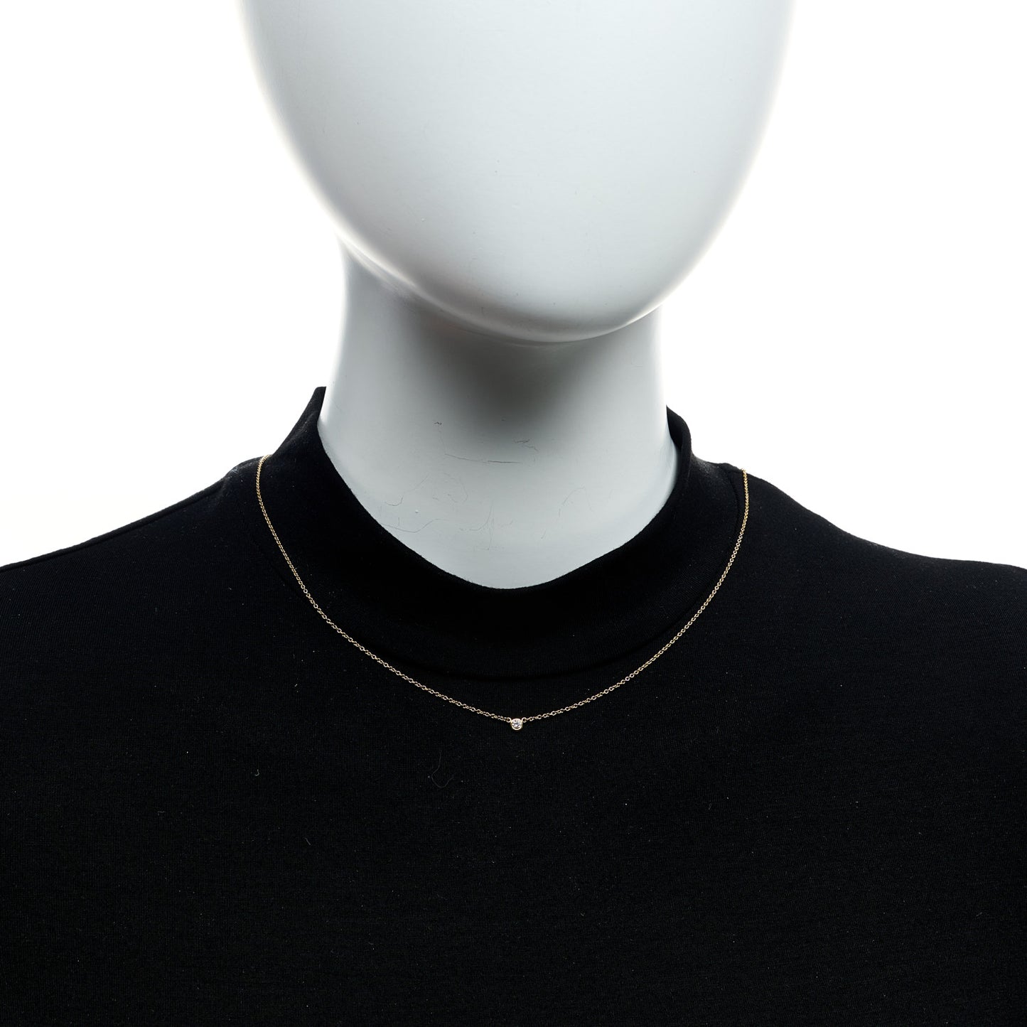18K Yellow Gold Diamond .05ct Elsa Peretti Diamonds by the Yard Pendant Necklace