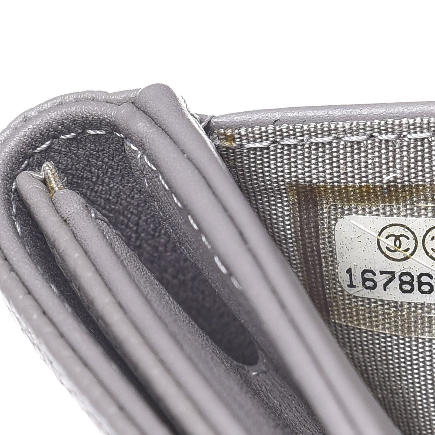 Chanel Caviar Timeless CC Compact French Wallet Light Grey 7 of 7