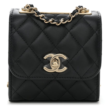 Chanel Lambskin Quilted Mini Trendy CC Chain Wallet Black 1 of 11