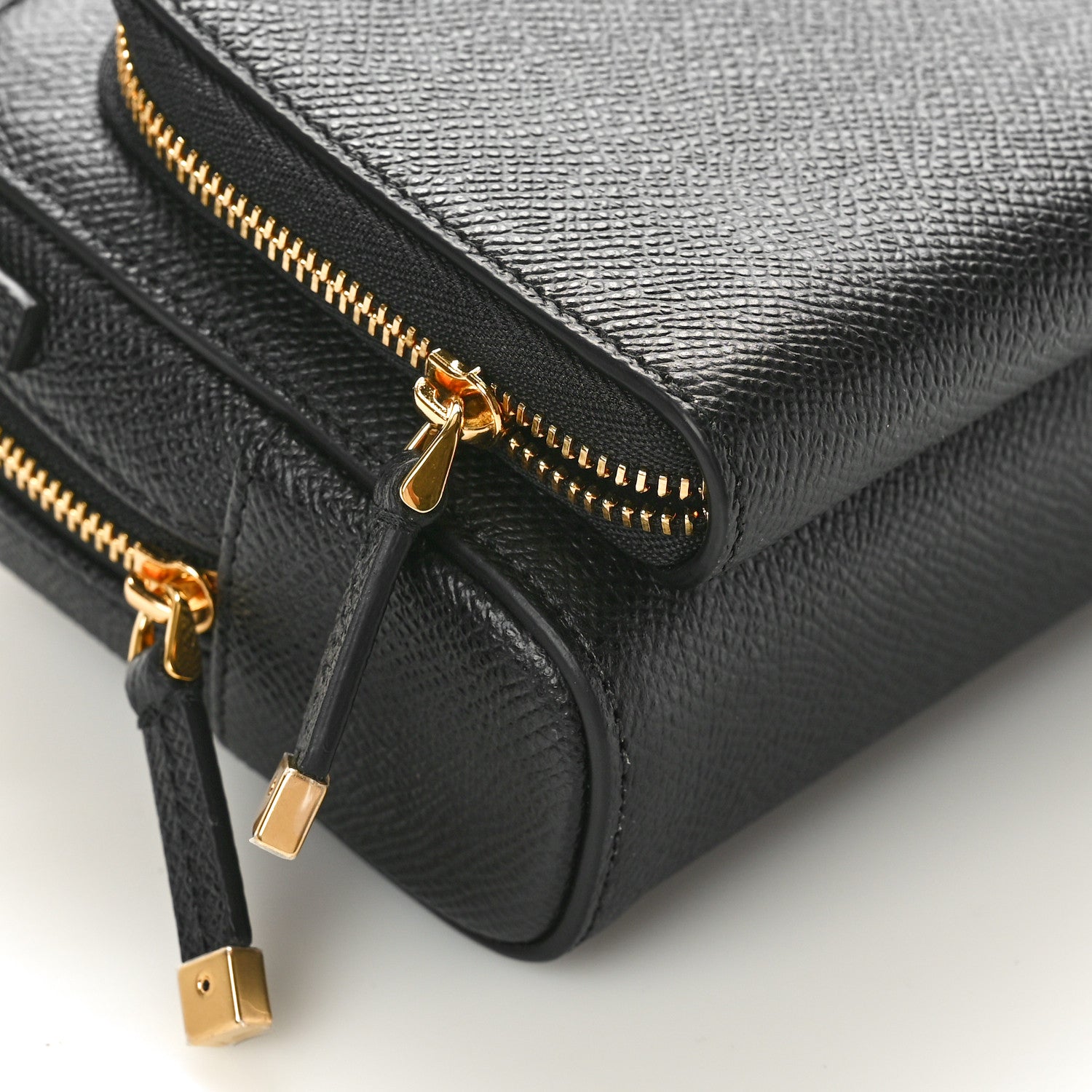 Christian Dior Grained Calfskin Caro Double Pouch Black 9 of 11
