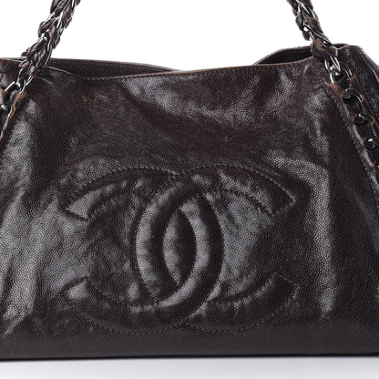 Chanel Glazed Caviar East West Modern Chain Tote Brown 13 of 13