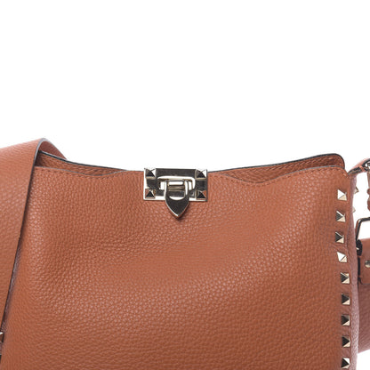 Valentino Garavani Pebbled Calfskin Small Rockstud Flip-Lock Messenger Bag Light Cuir 7 of 11