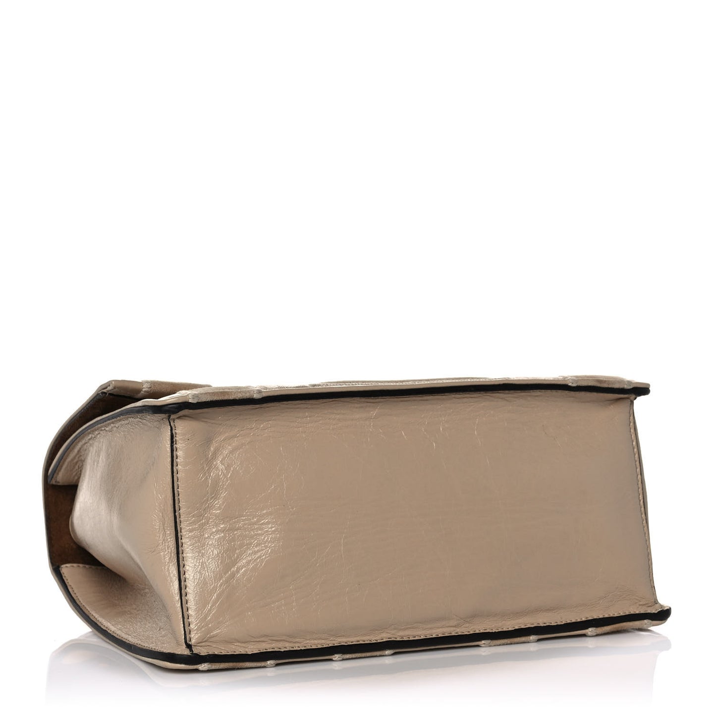 Agnello Old Shine Chamois F is Fendi Embossed Kan U Shoulder Bag Amido Nude