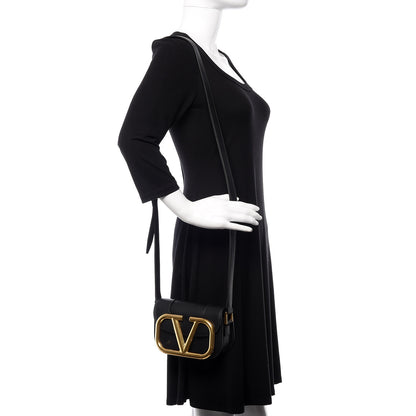 Valentino Garavani Calfskin Small Supervee Crossbody Bag Black 2 of 10