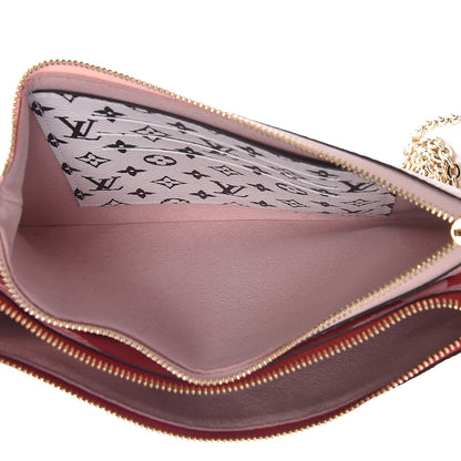 Louis Vuitton Monogram Giant Double Zip Pochette Rouge 6 of 10