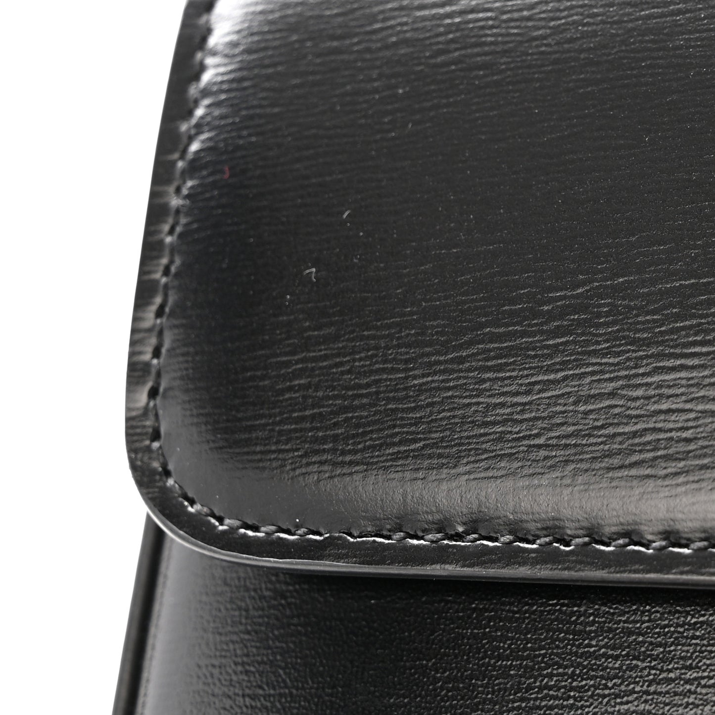 Shiny Calfskin Triomphe Chain Bag Black
