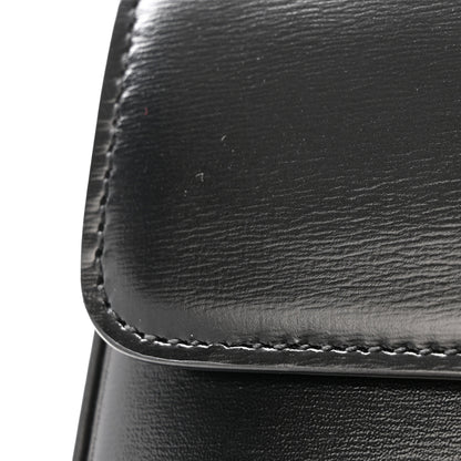 Celine Shiny Calfskin Triomphe Chain Bag Black 11 of 12