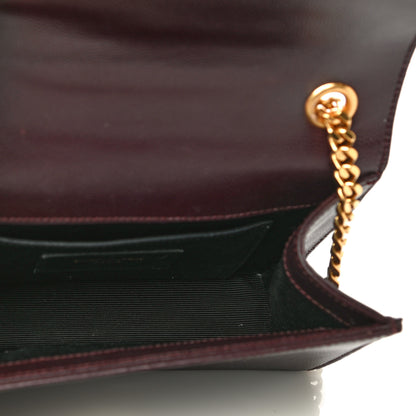 Saint Laurent Grain De Poudre Small Monogram Kate Satchel Armaranto 6 of 13