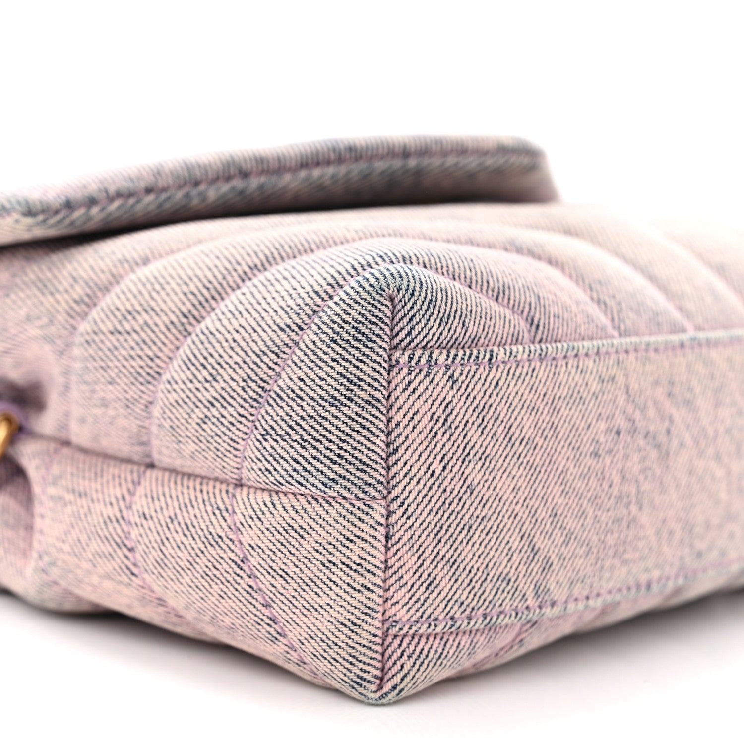Saint Laurent Denim Y Quilted Monogram Toy Loulou Crossbody Bag Bleached Lilac 9 of 11