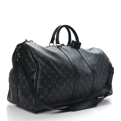 Louis Vuitton Monogram Eclipse Keepall Bandouliere 55 2 of 12