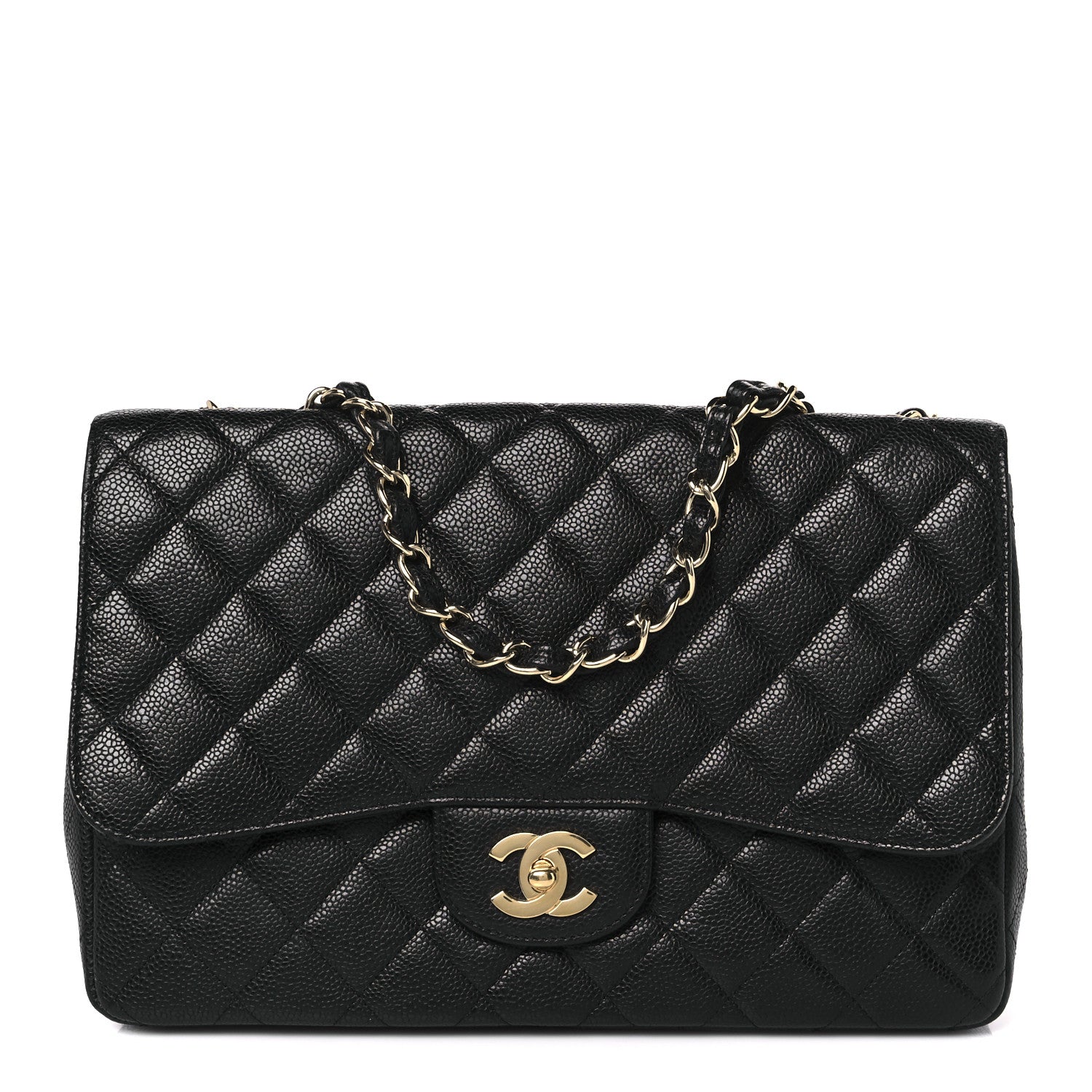 Chanel Caviar Quilted Jumbo Single Flap Black 1 of 11