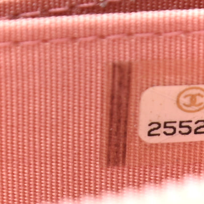 Chanel Caviar Quilted Boy Zip Around Coin Purse Wallet Light Pink 7 of 7