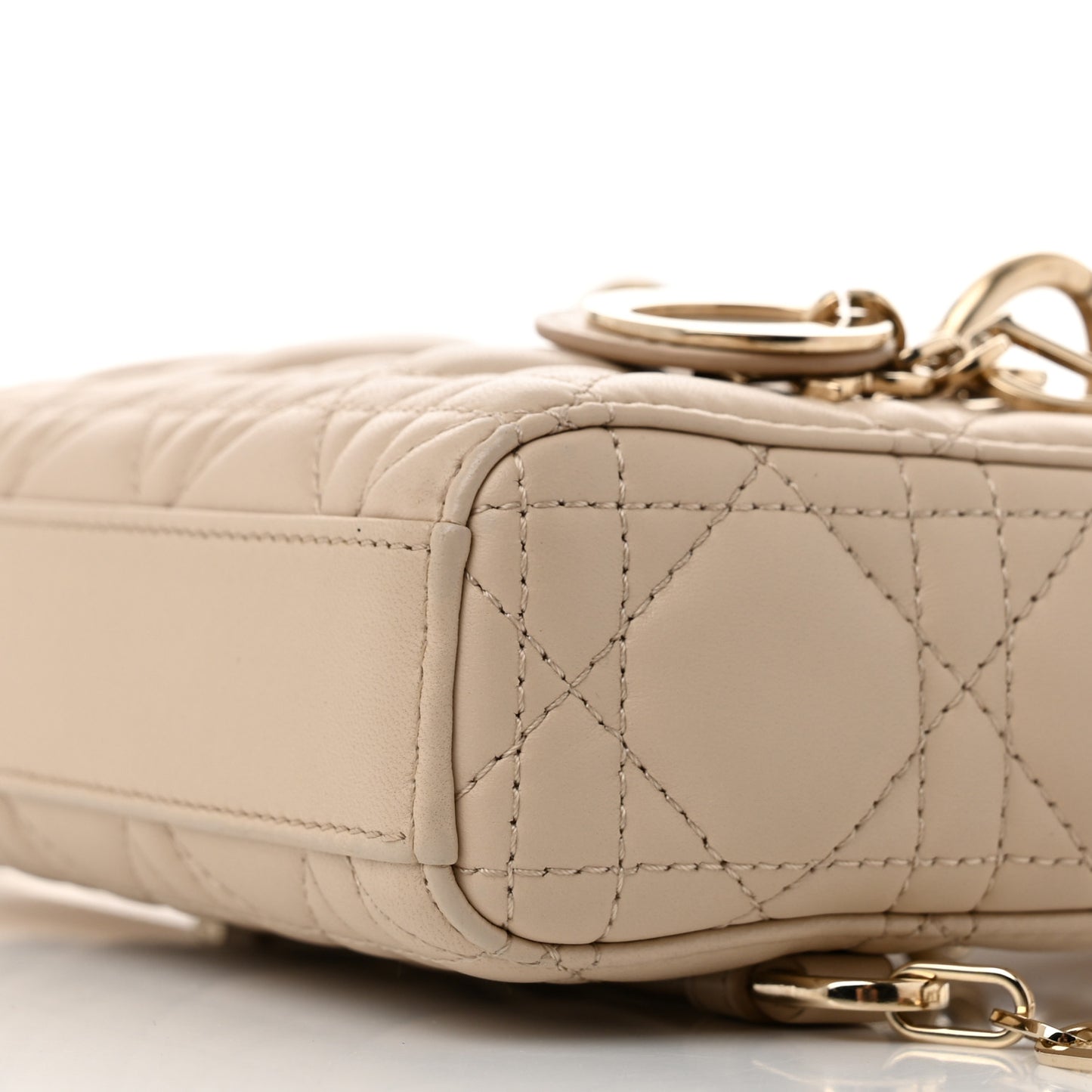 Lambskin Cannage Micro Lady D-Joy Sand Rose