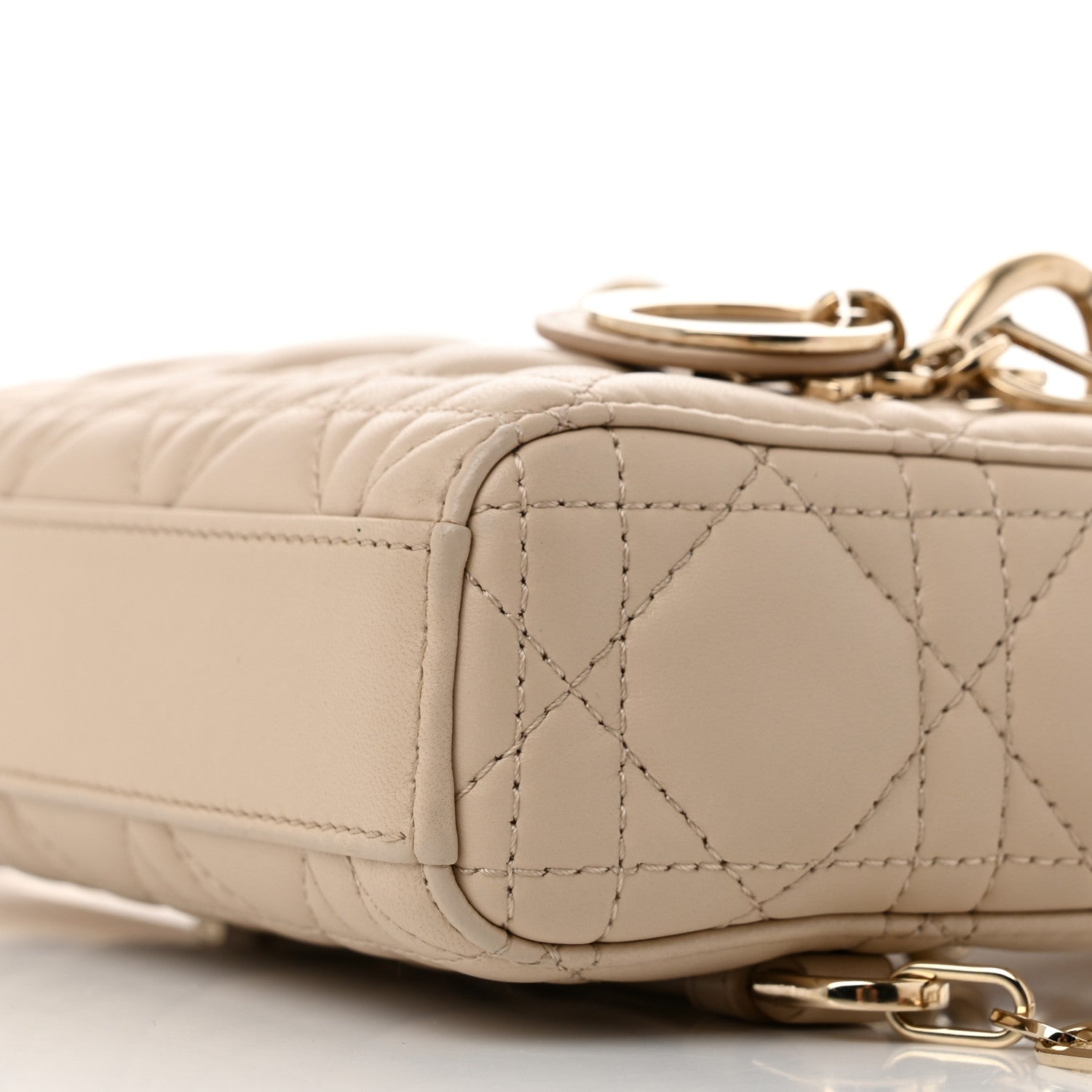 Christian Dior Lambskin Cannage Micro Lady D-Joy Sand Rose 10 of 11