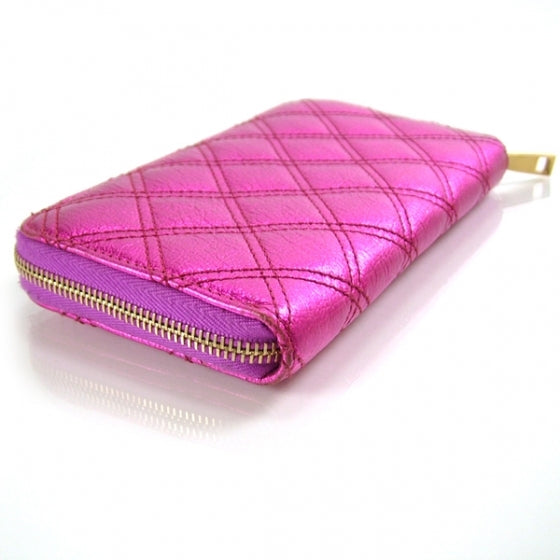 The Single Wallet Metallic Fuchsia