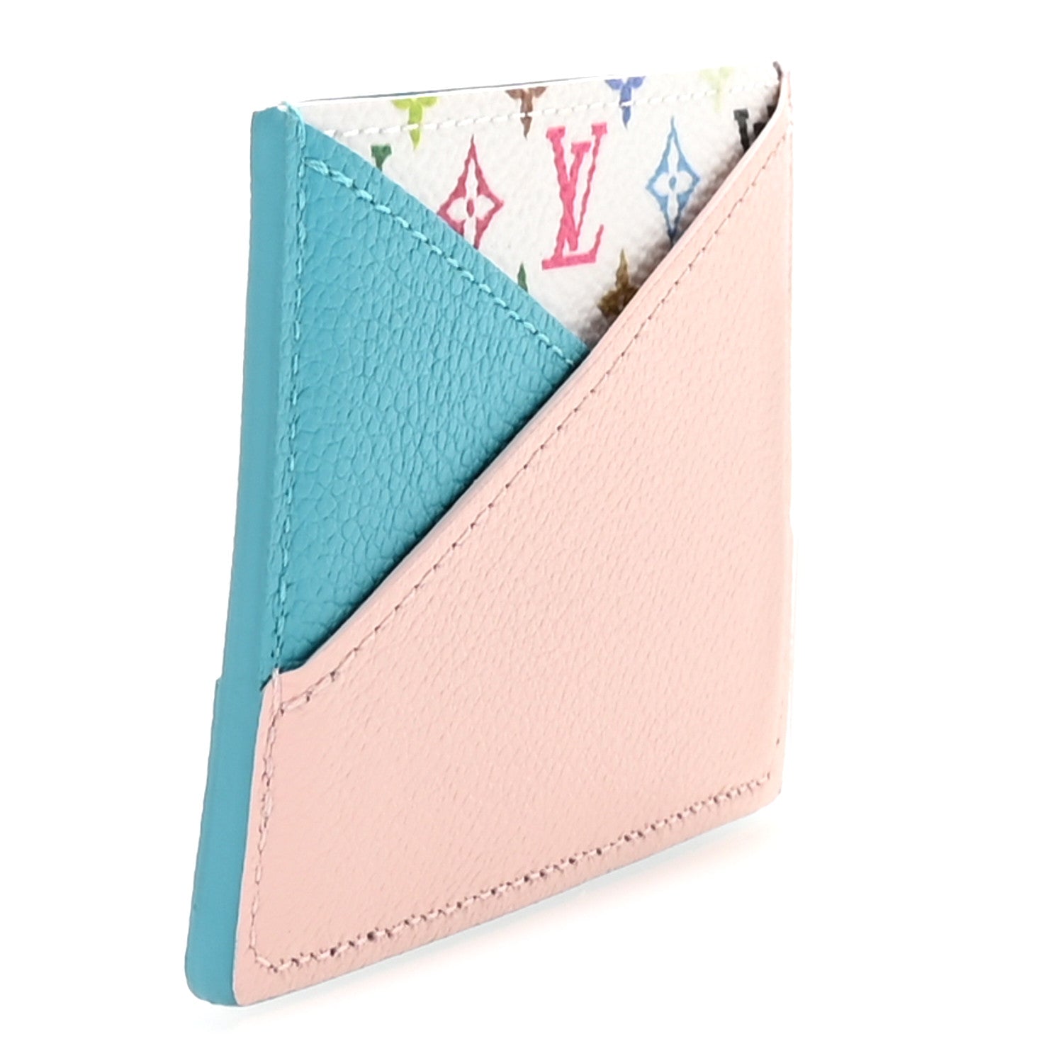 Louis Vuitton LV X TM Monogram Multicolor Criss-Cross Card Holder Kabira Blue Rose 3 of 7