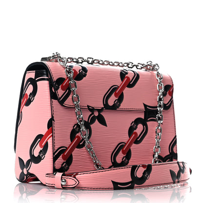 Louis Vuitton Epi Chain Flower Twist Shoulder Bag MM Pink 5 of 10