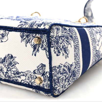 Christian Dior Canvas Reverse Embroidered Rêve d'Infini Medium Lady D-Lite Blue Multicolor 10 of 10