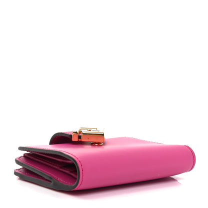 Fendi Vitello King Cruise FF Diamonds Compact Wallet Geranio Ciclamino Pilar 4 of 8