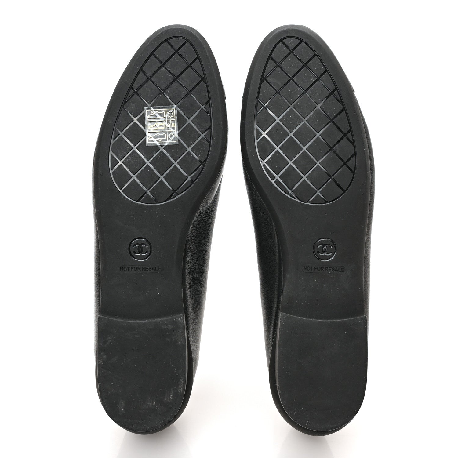Chanel Lambskin Cap Toe CC Uniform Ballerina Flats 39 Black 5 of 8
