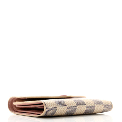 Louis Vuitton Damier Azur Victorine Wallet Rose Ballerine 4 of 7
