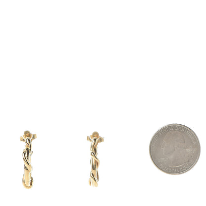 Louis Vuitton Garden Louise Hoop Earrings Gold 2 of 5