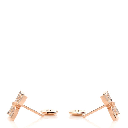 Louis Vuitton 18K Pink Gold Diamond Star Blossom Stud Earrings 4 of 4