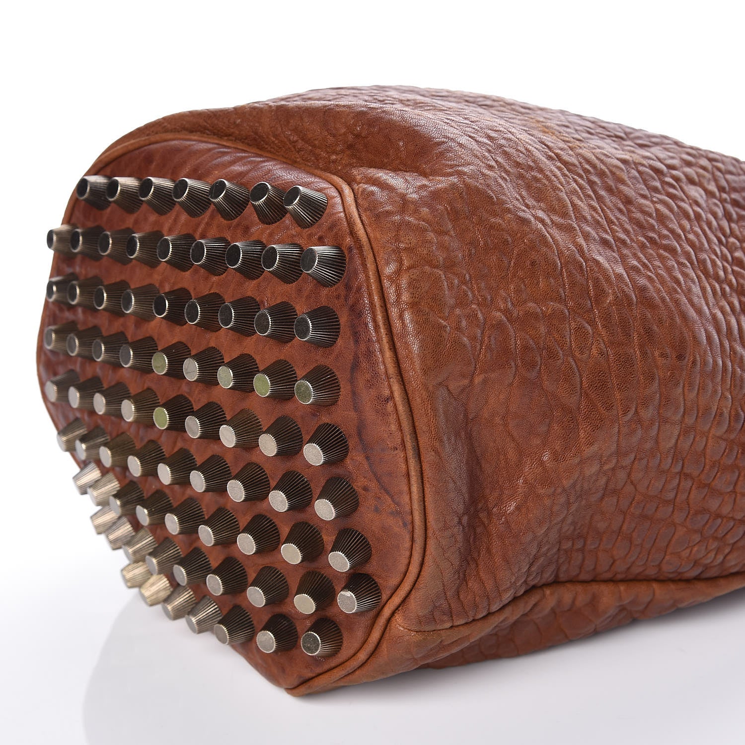 Alexander Wang Pebbled Lambskin Diego Bucket Bag Brown Brass Hardware 10 of 11