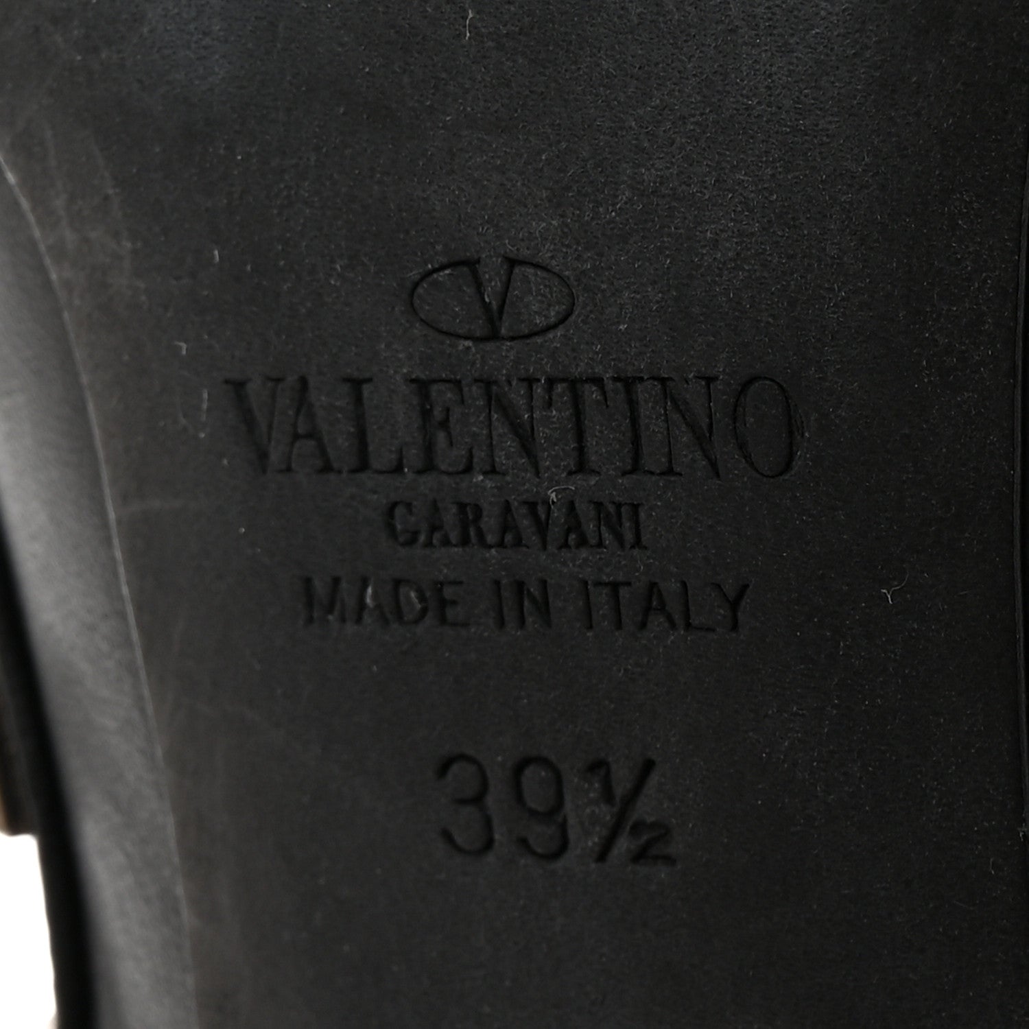 Valentino Garavani Calfskin Nappa Rockstud Ankle Strap 100mm Pumps 39.5 Black 7 of 9