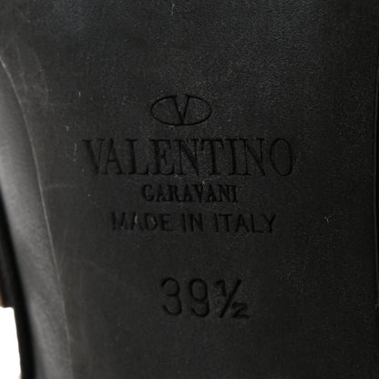 Valentino Garavani Calfskin Nappa Rockstud Ankle Strap 100mm Pumps 39.5 Black 7 of 9