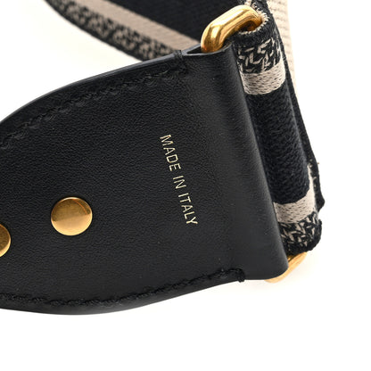Christian Dior Canvas Embroidered Shoulder Strap Black 3 of 4
