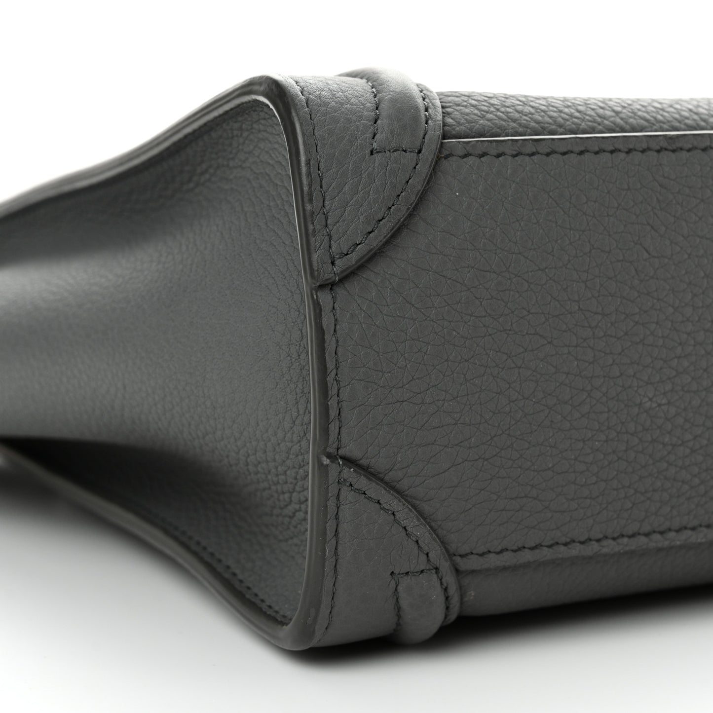 Drummed Calfskin Nano Luggage Kohl