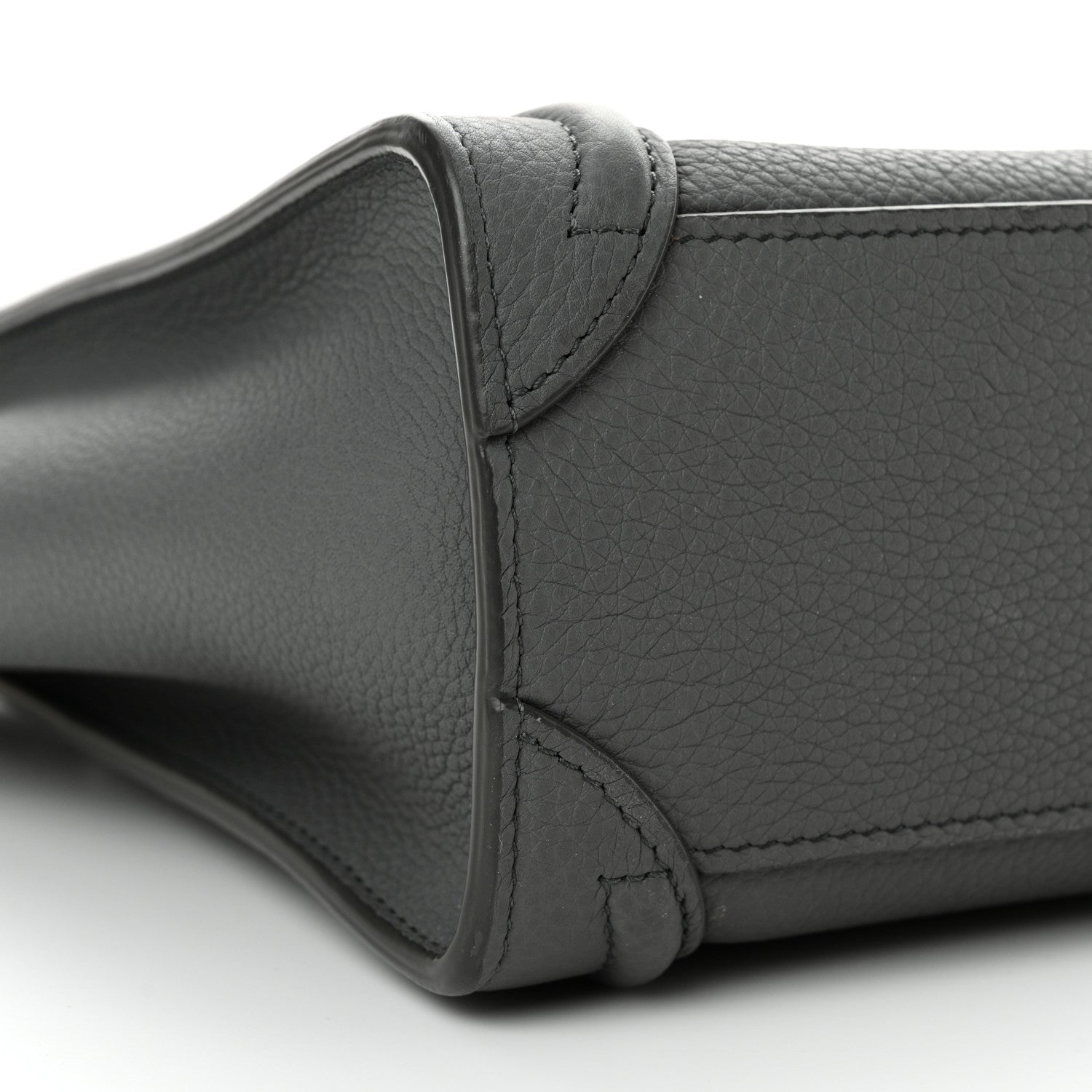 Celine Drummed Calfskin Nano Luggage Kohl 9 of 11