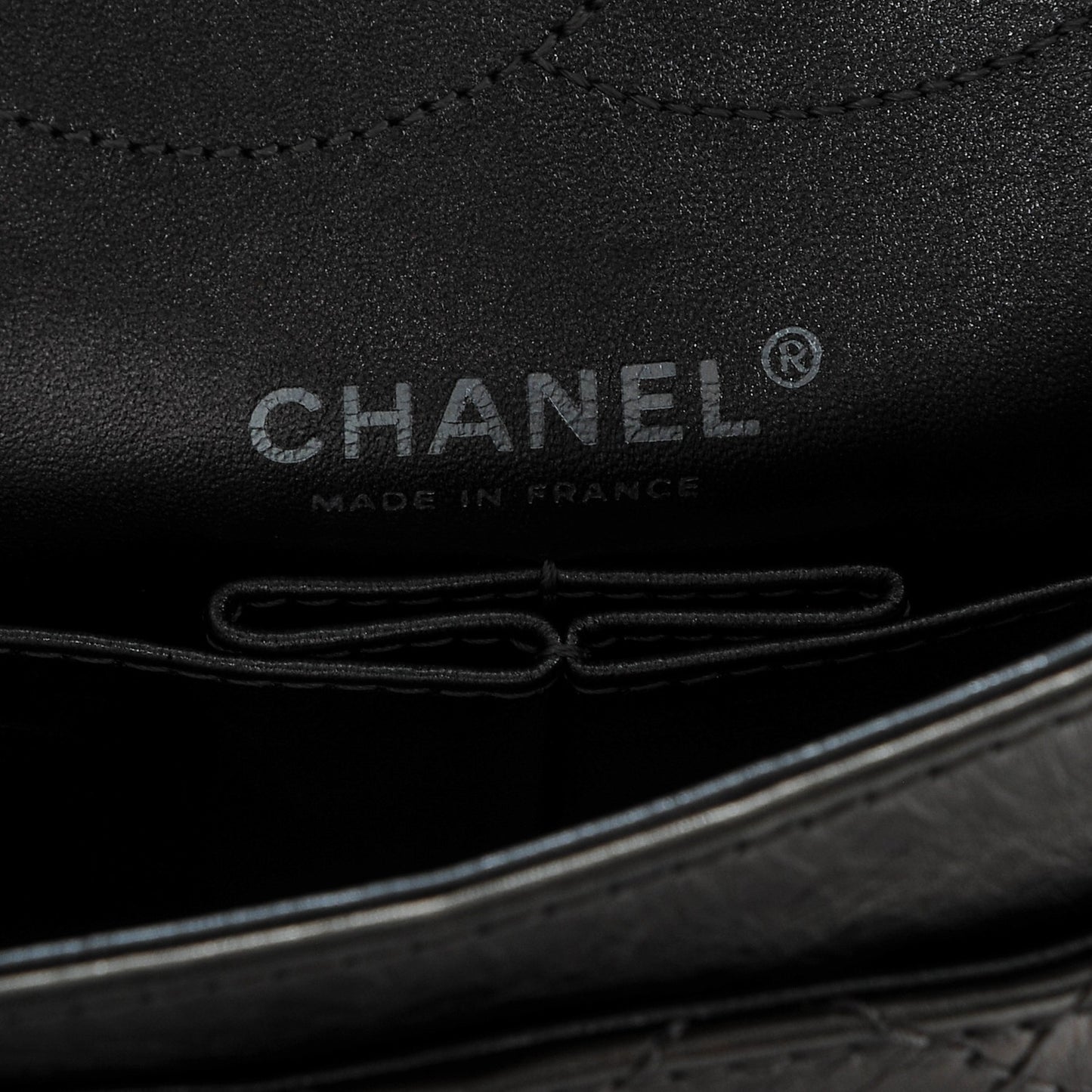 Metallic Aged Calfskin 2.55 Reissue 225 Flap Dark Silver