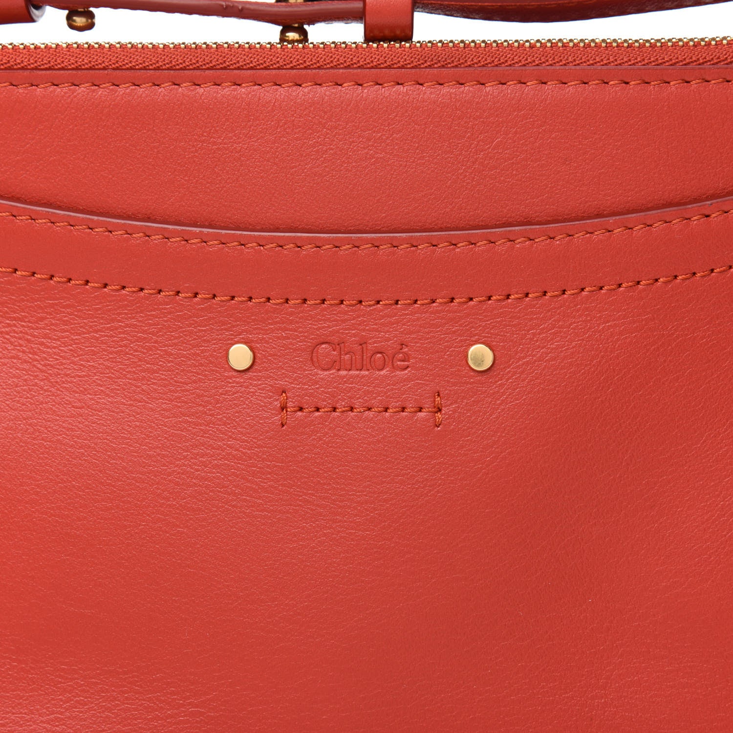 Chloe Calfskin Suede Mini Roy Bag Earthy Red 9 of 9