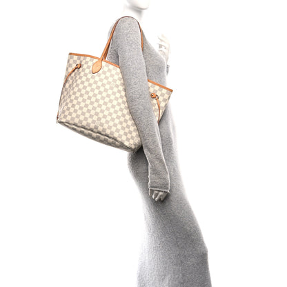 Louis Vuitton Damier Azur Neo Neverfull MM Rose Ballerine 2 of 9