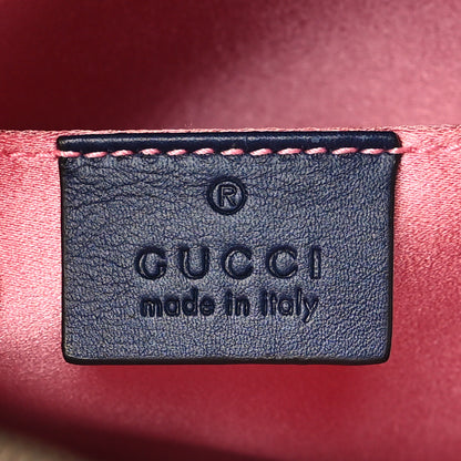 Gucci Kura Denim Matelasse Cubic Pearl Studded GG Marmont Dome Backpack Blue 6 of 9