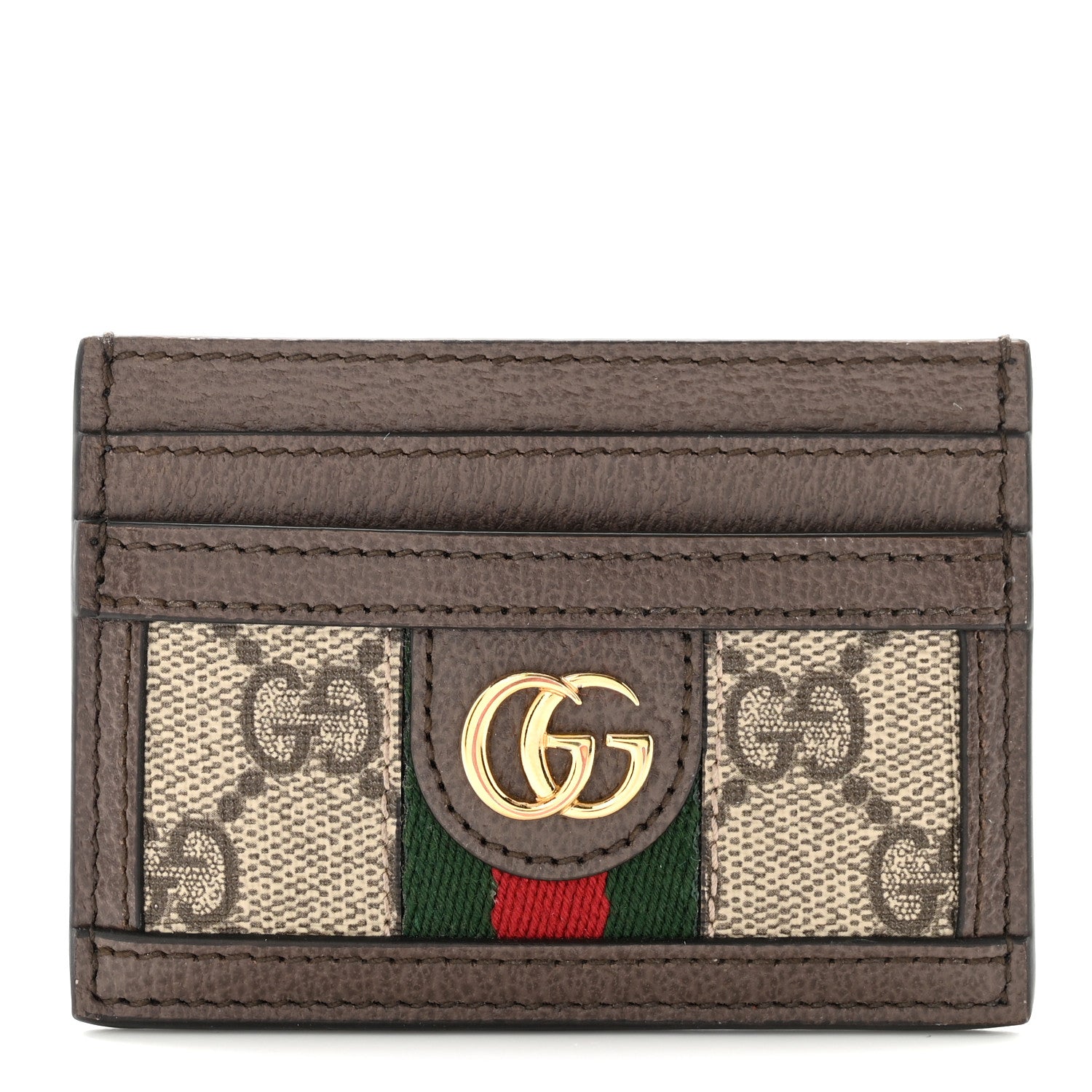Gucci GG Supreme Monogram Textured Dollar Calfskin Ophidia Card