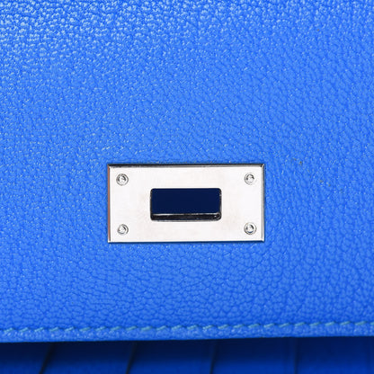 Hermes Chevre Mysore Medium Kelly Wallet Bleu Hydra 11 of 16