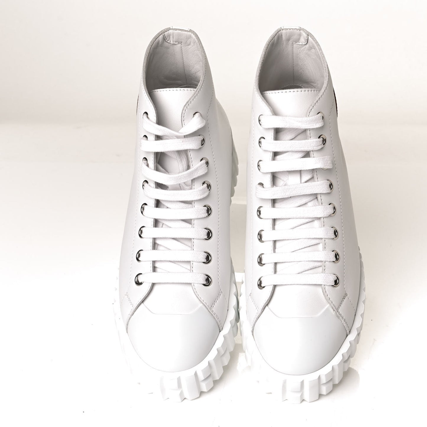 Calfskin Womens Climb Sneakers 36 White