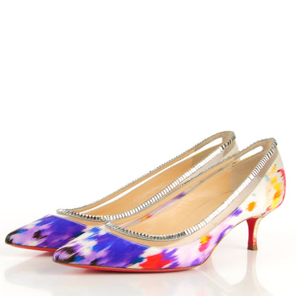 Christian Louboutin Satin PVC Paulina 45 Pumps 38.5 Multicolor 3 of 6