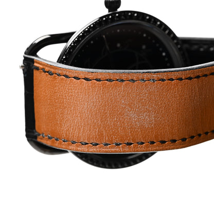 Hermes PVD Stainless Steel Alligator Black Diamond 36mm Arceau Ronde Des Heures Quartz Watch Noir 5 of 6