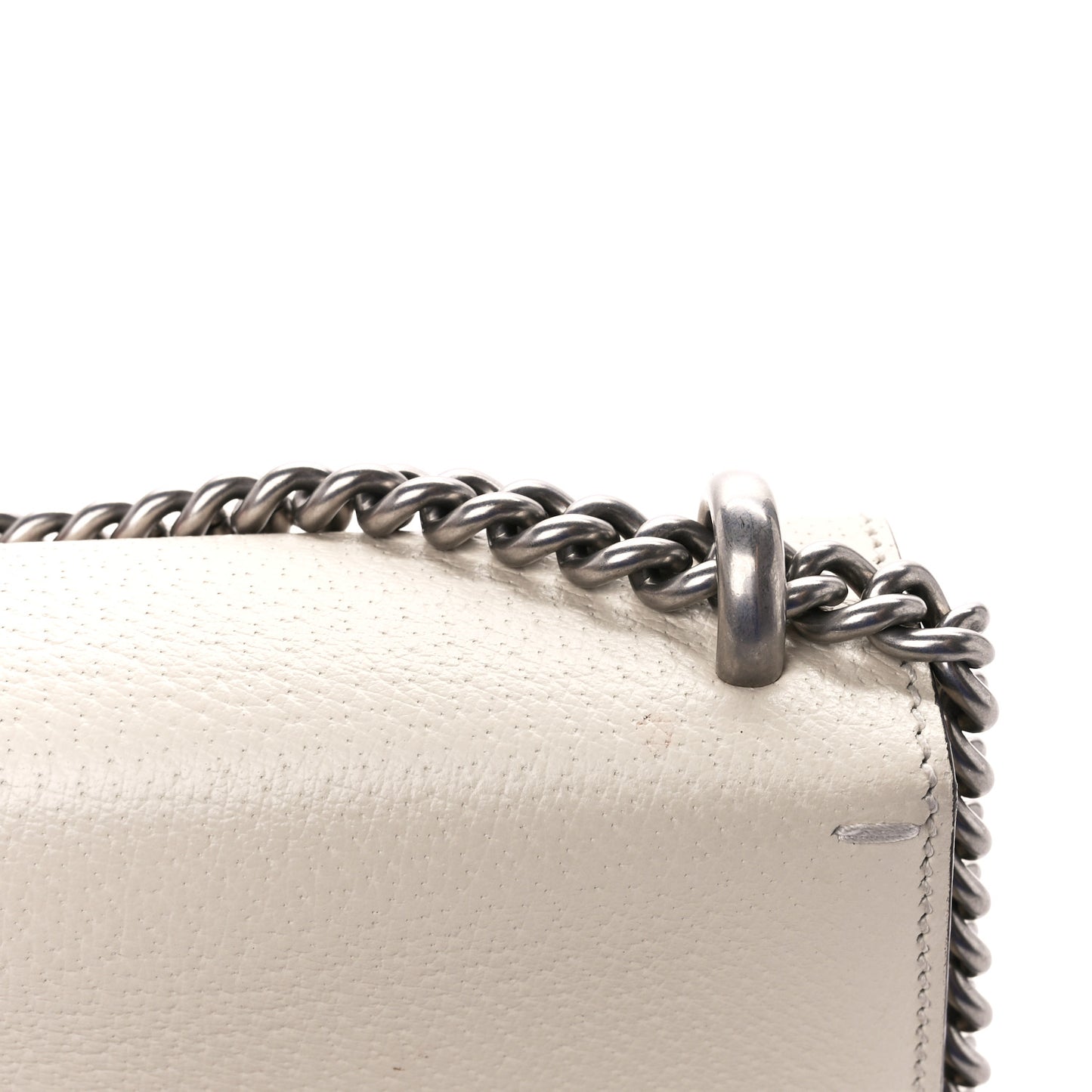 Dollar Calfskin Crystal Mini Dionysus Shoulder Bag Mystic White Black Diamond