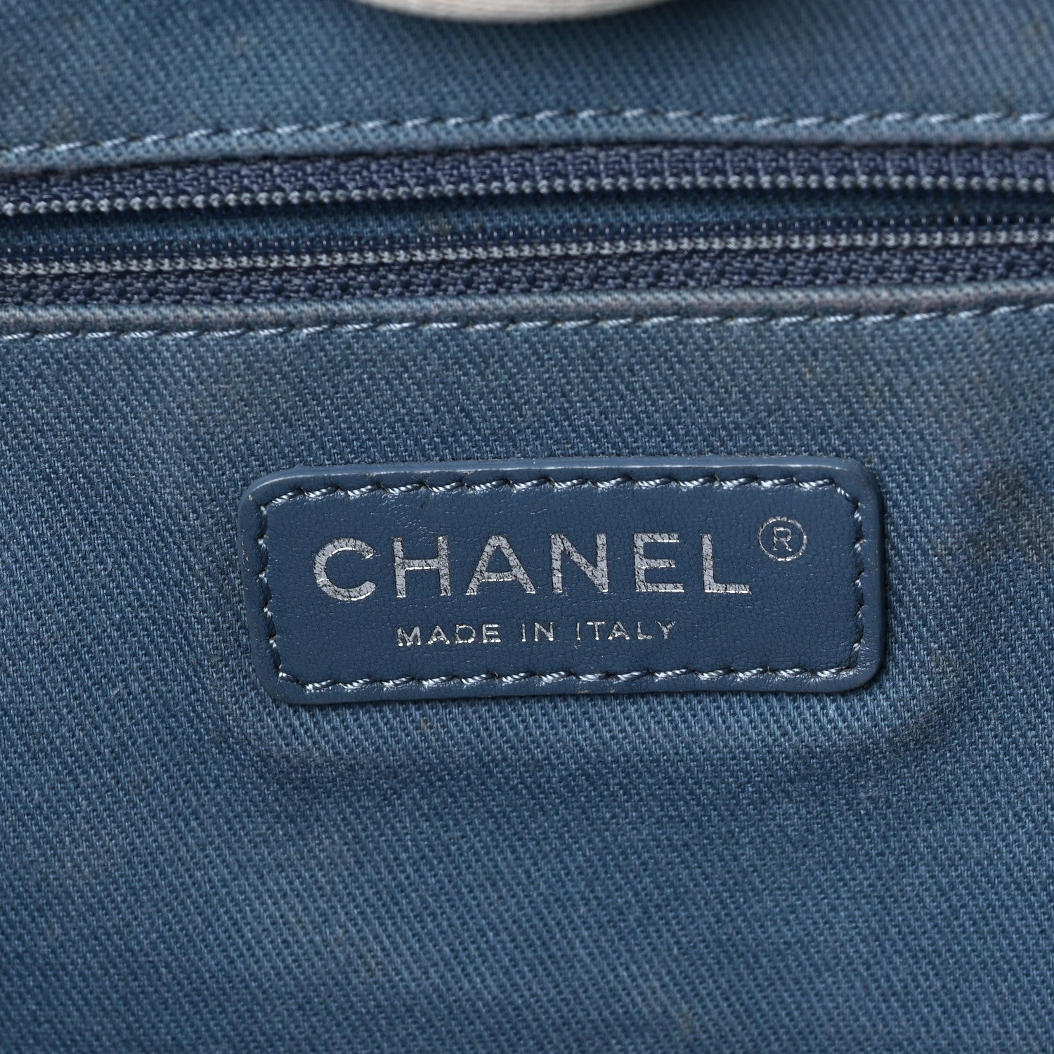 Chanel Woven Straw Raffia Small Deauville Tote Light Blue 7 of 10