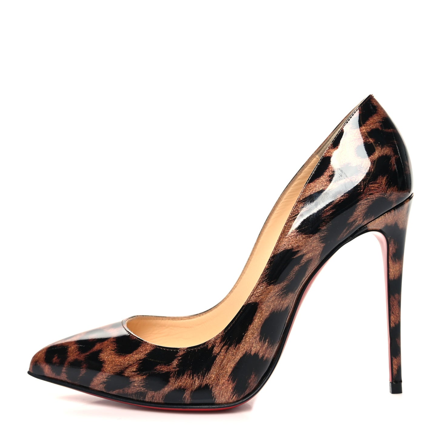 Patent Glitter Leopard Print Pigalle Follies 100 Pumps 37 Gold