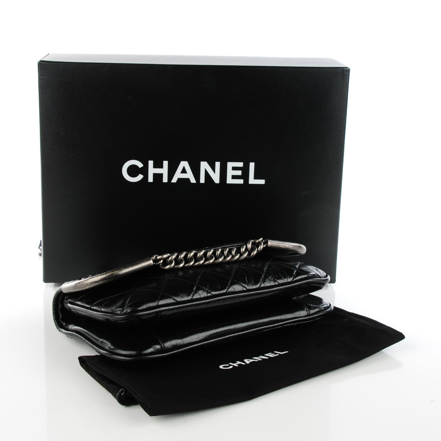 Chanel Glazed Calfskin Quilted Flap Black 4 of 7