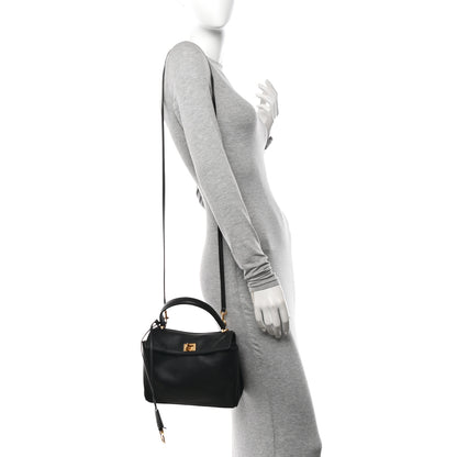 Balenciaga Natural Smooth Calfskin Mini Rodeo Top Handle Handbag Black 2 of 12