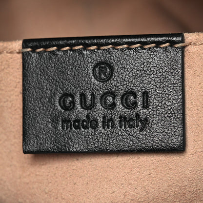 Gucci Calfskin Matelasse Mini GG Marmont Chain Shoulder Bag Black 6 of 15