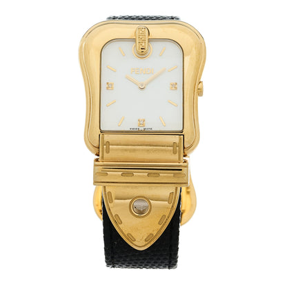 Fendi Stainless Steel Lizard Diamond Mother of Pearl 30mm B.Fendi Buckle Quartz Watch 1 of 4
