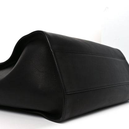 The Row Polished Saddle Calfskin Marlo Tote Bag Black 8 of 9